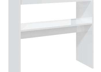 vidaXL Stolik konsolowy, biały, wysoki połysk, 80x30x80 cm(SKU:808320)