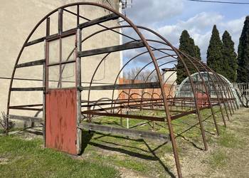 Szklarnia tunel foliowy solidna konstrukcja metalowa  drzwi + folia KOMPLET