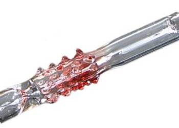 Elegancka Szklana Fajka Dulawka 9 Cm W Kropki