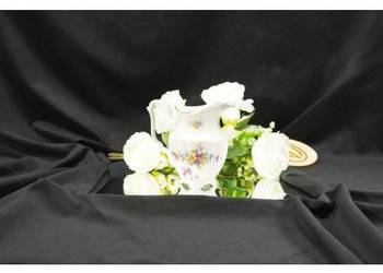 Mlecznik porcelanowy Tielsch Wałbrzych – dekoracja kwiatowa, złocenia