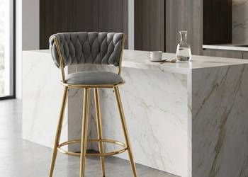 Szary Hoker Tapicerowany Rosa-B 2, Wysyłka 24H, Dostawa 0zł!