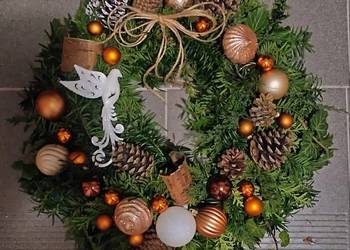 Wianek złoto miedź ok. 45 cm