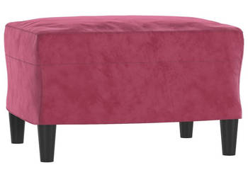 Podnóżek czerwone wino 60x50x41 cm aksamit WM-349297