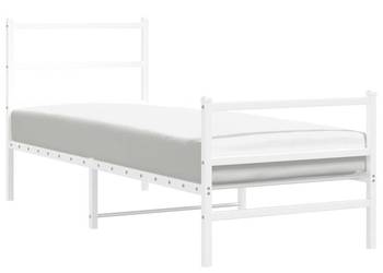 vidaXL Metalowa rama łóżka z wezgłowiem i zanóżkiem(SKU:355422)