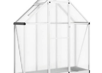 Szklarnia z ramą podstawy srebrna 169x58x202 cm aluminium WM-4005819