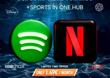 Netflix, Spotify, HBO, Disney, Youtube