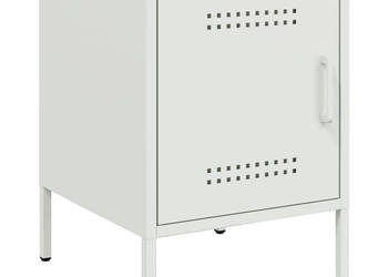 Szafka nocna biała 36x39x505 cm stal WM-842920