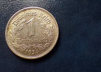 Stare monety 1 marka 1934 F NIemcy