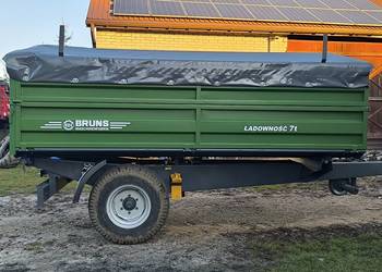 Przyczepa 1-osiowa niemiecka BRUNS wywr.3str Nowa po odbudowie