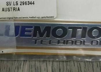 NOWY mat matowy znaczek Bluemotion do VW klejany emblemat