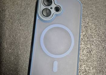Etui Iphone 16 Apple MagSafe + szkiełko na aparat Niebieskie Nowe