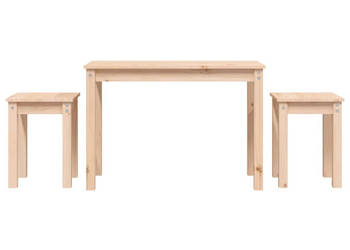 Stoliki wsuwane pod siebie 3 szt. lite drewno sosnowe WM-824978