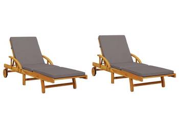 vidaXL Leżaki, 2 szt., ze stolikiem(SKU:3206368)