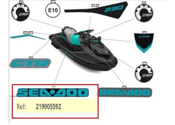 Naklejka na skuter wodny Sea-Doo GTI, GTR Reef Blue BRP 219905592