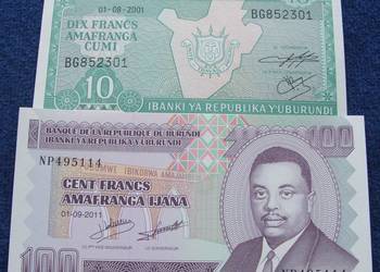 BURUNDI Kolekcjonerskie Banknoty Zestaw - 2 sztukI UNC