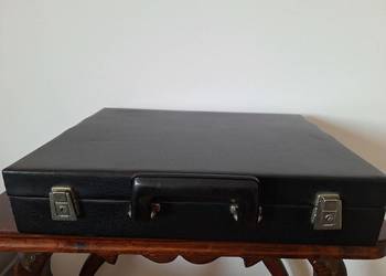 Neseser walizka czarna aktówka na dokumenty vintage