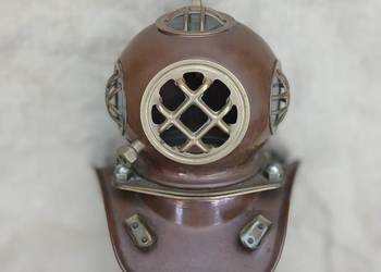 Miedziany hełm nurka - miedziana miniatura marynistyka żeglarstwo