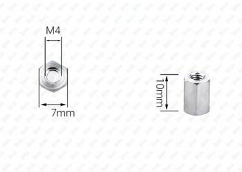 M4X10 ALUMINIOWA NAKRĘTKA ZŁĄCZNA PRZEDŁUŻANA TULEJKA DYSTANSOWA GWINTOWANA