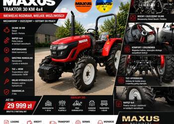MAXUS 30 KM 4x4 – Nowy ciągnik rolniczy | Perkins | BOSCH