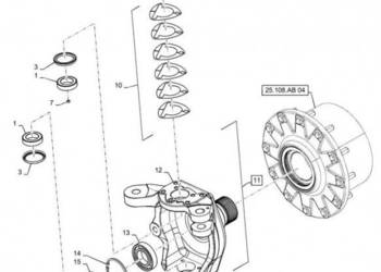 New Holland T6090 T6070 Zespół przegubu 84345690