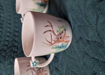 NOWY Kubek świąteczny porcelanowy ELOY renifer 390 ml, gwiazdka, stylowy