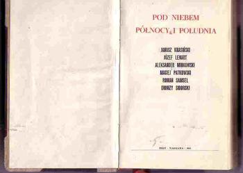 (3123) POD NIEBEM PÓŁNOCY I POŁUDNIA JANUSZ KRASIŃSKI, JÓZEF LENARD, ALEKSANDER MIŃKOWSKI, MACIEJ PATKOWSKI, R4OMAN SAMSEL, DIONIZY SIDORSKI