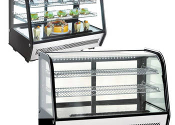 Witryna Chłodnicza Z Szybą Giętą 880x568x686 160l Czarna Rtw-160