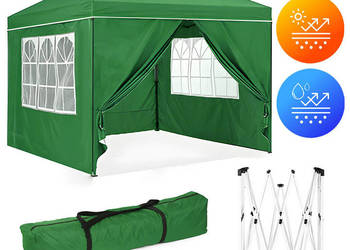 Namiot pawilon ogrodowy 3x3 m rozkładany automatycznie + 4 ścianki boczne…