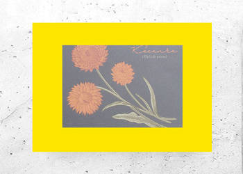 boho plakat A4, vintage plakat z kwiatkami, kwiatki plakat do domu obrazek