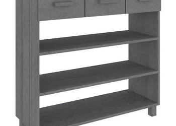 Stolik konsolowy HAMAR ciemnoszary 90x35x90 cm lita sosna WM-340466
