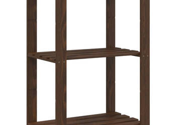 Regał z 3 półkami brązowy 60x38x90 cm lite drewno sosnowe WM-373398