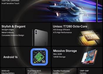 Tablet Teclast T65 13,4 cala Android 16 SIM
