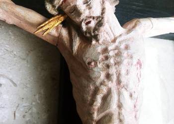 Krucyfiks Jezus na Krzyżu Drewno 18 w. !