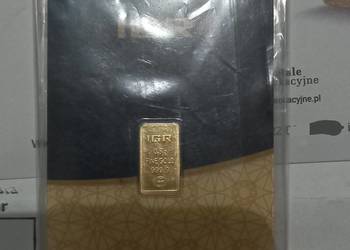 mennicza sztabka złota 0.5g Au999.9 IGR LBMA