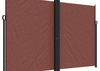 vidaXL Zwijana markiza boczna, brązowa, 220 x 1200 cm(SKU:4004869)
