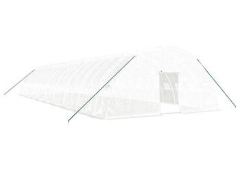 Szklarnia ze stalową ramą biała 108 m² 18x6x285 m WM-3188123