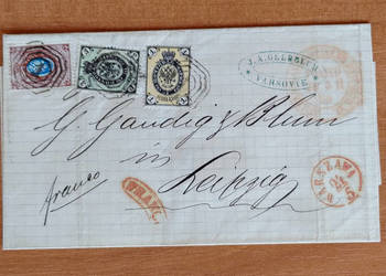 List z Warszawy do Lipska 1869 r