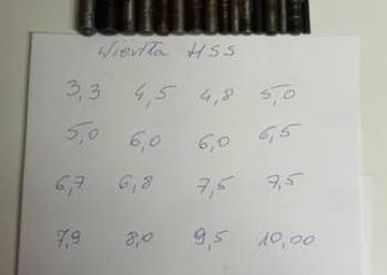 Wiertla do metalu HSS - rozmiary na zdjeciu-16 szt.
