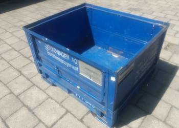 skrzynia metalowa 120x100x65 cm składana, tara 130 kg