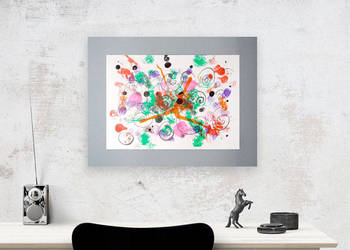 dekoracja na ścianę, abstrakcyjny rysunek 30x40, minimalizm