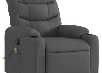 vidaXL Rozkładany fotel masujący, ciemnoszary(SKU:374157)