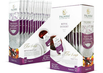 Palmira Royal Dessert - luksusowa owocowa herbata liściasta w saszetkach Palmira Royal Dessert - luksusowa owocowa herbata liściasta w saszetkach
