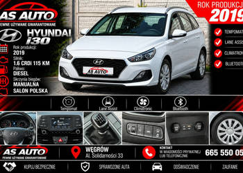 Hyundai i30 1,6 CRDi 116KM/Tempomat/LaneAssist/Serwisowany/SalonPL III (20…