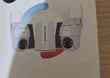 COOAU C7 4x Kamera zewnętrzna z panelem solarnym IP66 zestaw 4 kamer + HUB