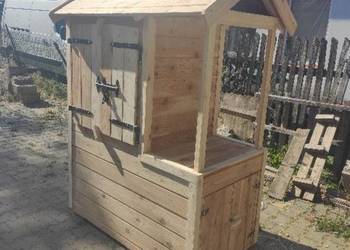 Wędzarnia ogrodowa drewniana podwójne ściany komora olchowa.