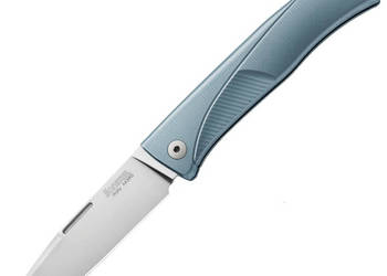 Nóż składany LionSteel Thrill Blue Titanium, Satin M390 by Molletta (TL BL)