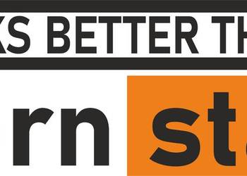 Naklejka napis WORKS BETTER THAN A PORN STAR 500x185mm czarna bez tła