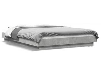 vidaXL Rama łóżka, szarość betonu, 140x200 cm(SKU:3281192)