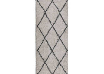 Dywan z długim włosiem PAMPLONA beżowo-antracytowy 80x250 cm WM-375385