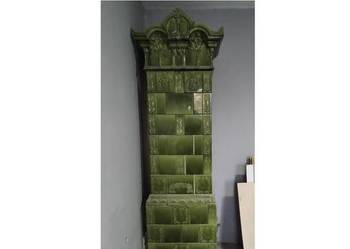 Kafle na Piec Kaflowy Zabytkowy Korona Duży Piec, Zielone kafle, kachelofen